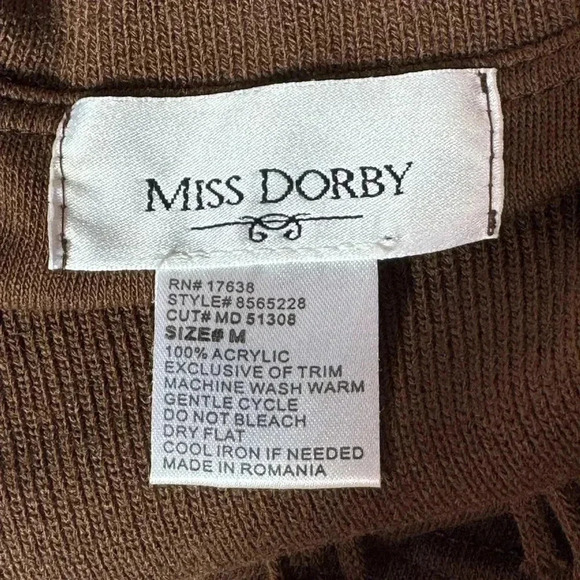 Brown Off-the-Shoulder Sweater with Cowl Neck - Picture 3 of 3